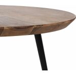 S/3 Mesa Centro Natural Madera-Metal 50 X 50 X 45 Cm