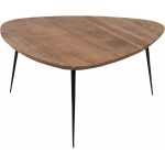 S/3 Mesa Centro Natural Madera-Metal 86 X 81 X 43 Cm