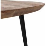 S/3 Mesa Centro Natural Madera-Metal 86 X 81 X 43 Cm