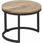 S/3 Mesa Centro Natural-Negro 79 X 79 X 48 Cm