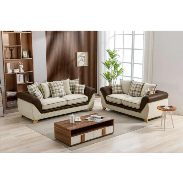 Set sofas cambridge 3 2 plazas tejido combinado marron con beige 1 jpg