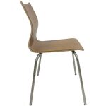 Silla amelie apilable acero inoxidable asiento laminado hpl color nogal 2 jpg