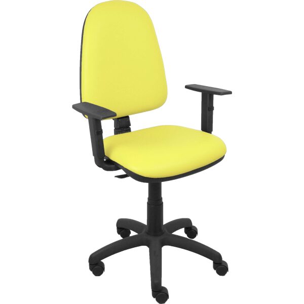 Silla Ayna similpiel amarillo brazos regulables