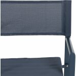 Silla Director Azul Aluminio-Textileno 56 X 53 X 84 Cm