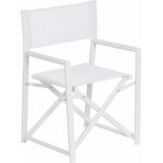 Silla Director Blanco Aluminio-Textileno 56 X 53 X 84 Cm