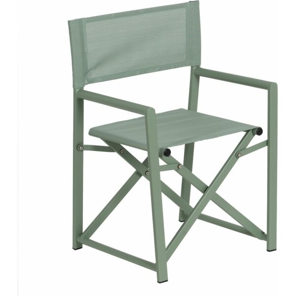 Silla Director Verde Aluminio-Textileno 56 X 53 X 84 Cm