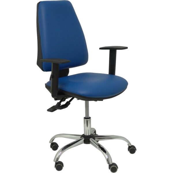 Silla Elche S 24 horas similpiel azul