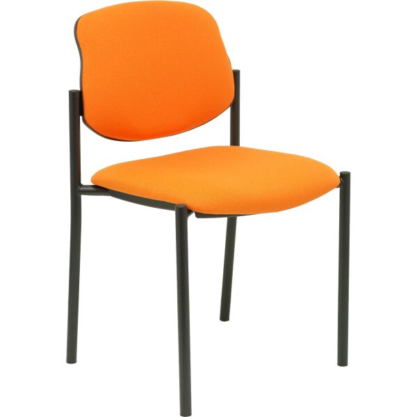 Silla fija Styl bali naranja chasis negro