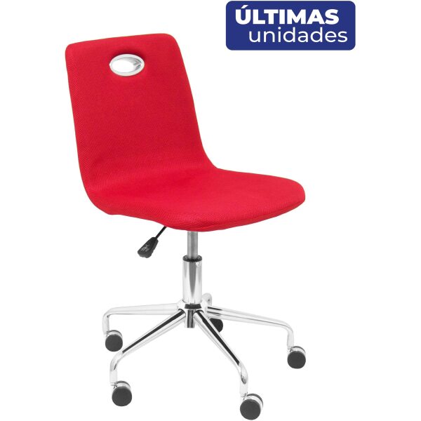 Silla infantil Olivares tejido de malla rojo.