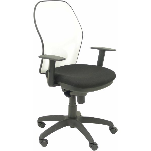 Silla Jorquera malla blanca asiento bali negro