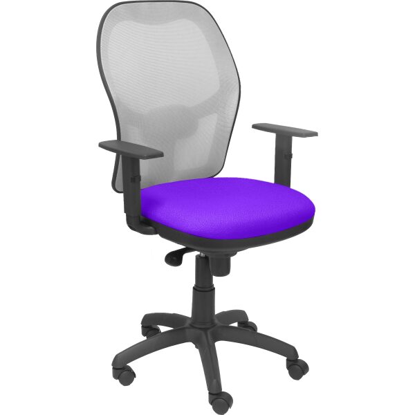 Silla Jorquera malla gris asiento bali lila