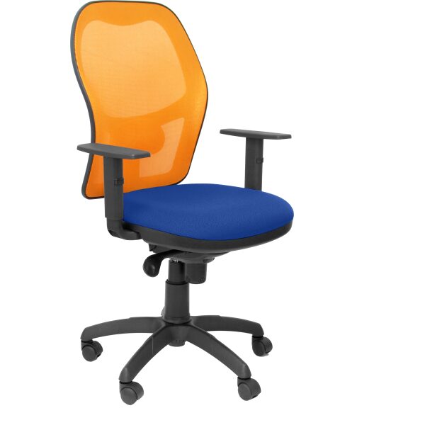 Silla Jorquera malla naranja asiento bali azul