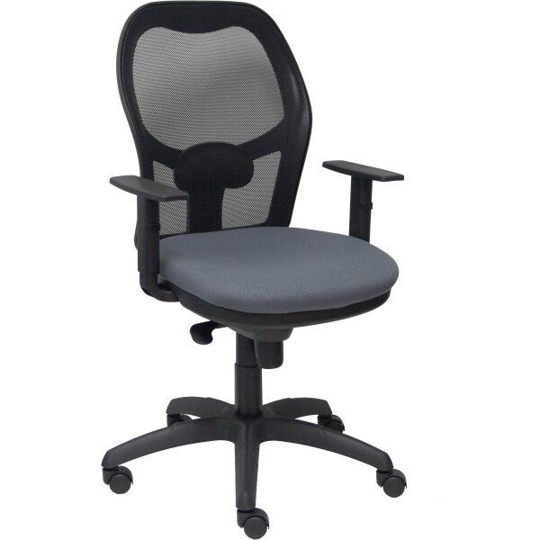 Silla Jorquera malla negra asiento bali gris oscuro