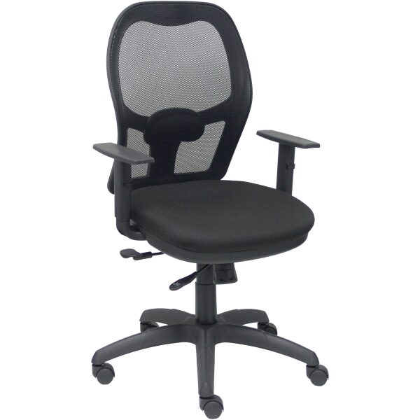 Silla Jorquera malla negra asiento bali negro con traslack