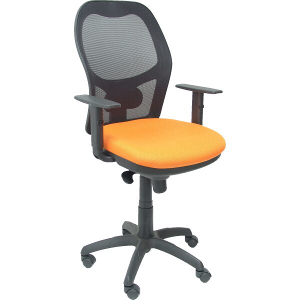 Silla Jorquera malla negro asiento bali naranja