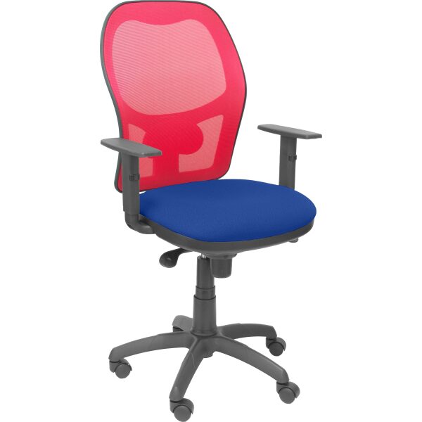 Silla Jorquera malla roja asiento bali azul