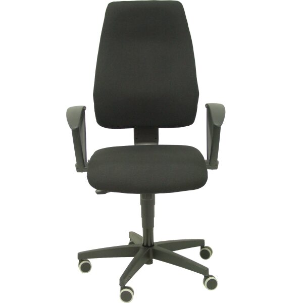 Silla Leganiel sincro tela negro brazos fijos