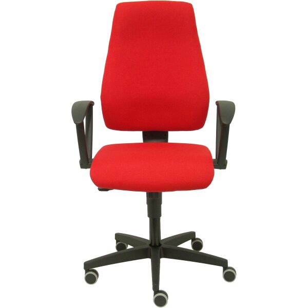 Silla Leganiel sincro tela rojo brazos fijos