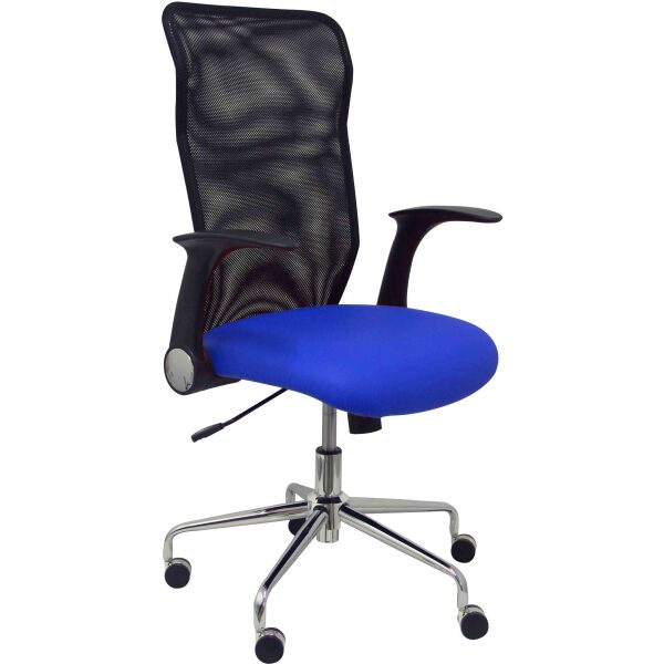 Silla Minaya similpiel azul