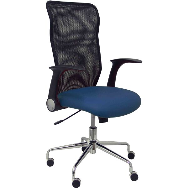 Silla Minaya similpiel azul marino