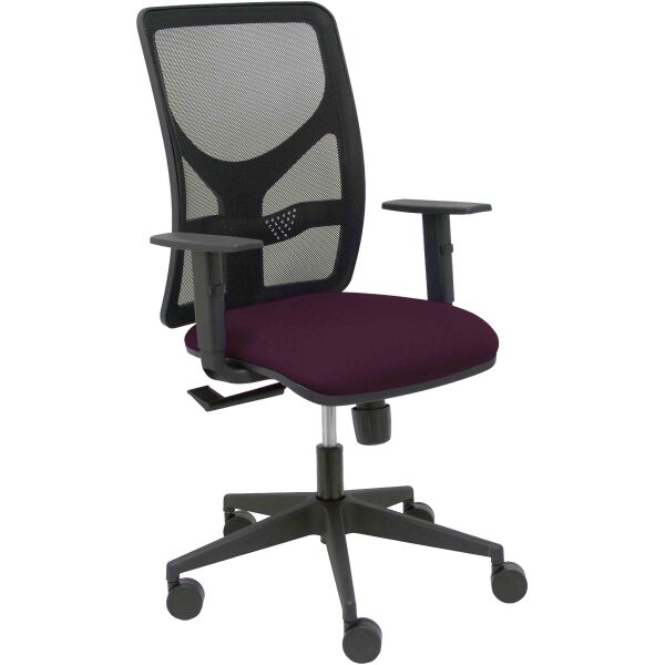 Silla Motilla malla negra asiento bali morado brazo regulable