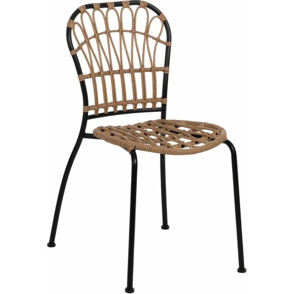 Silla Natural-Negro Pe-Acero Salón 51 X 58 X 87 Cm