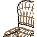 Silla Natural-Negro Pe-Acero Salón 51 X 58 X 87 Cm