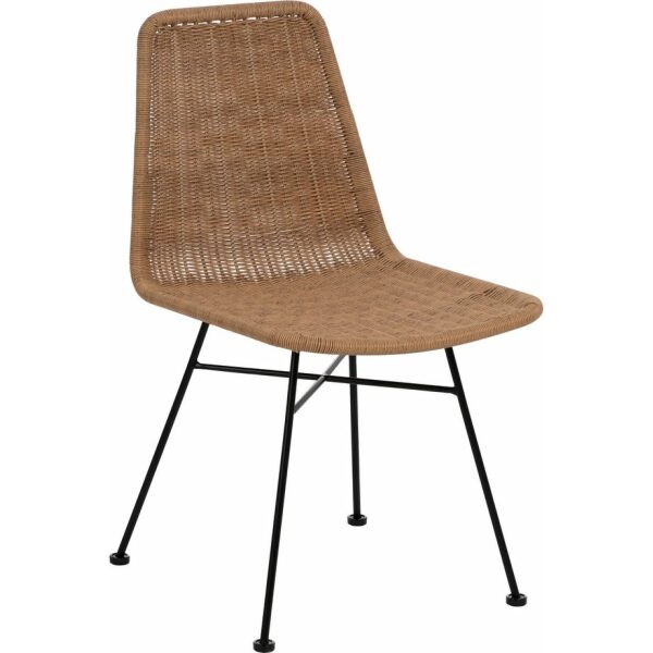 Silla Natural Pe-Acero Salón 47 X 59 X 84 Cm