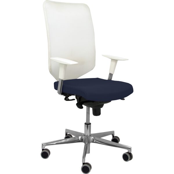 Silla Ossa blanca bali azul marino