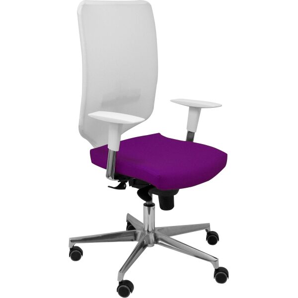 Silla Ossa blanca similpiel morado