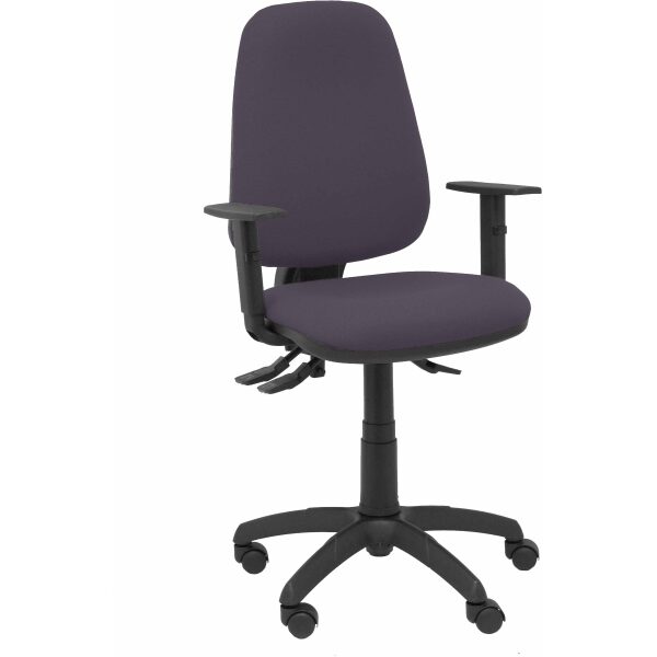 Silla Sierra S bali gris oscuro con brazos regulables base poliamida negra