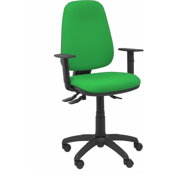 Silla Sierra S bali verde con brazos regulables base poliamida negra
