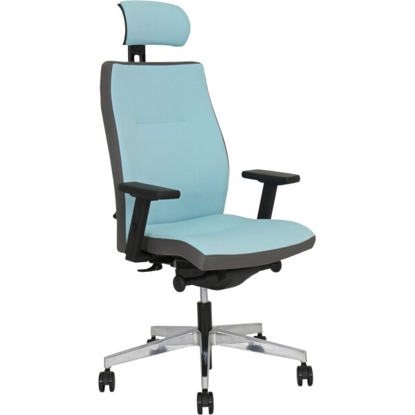 Silla So-One sincro era azul brazo 4D base alum cabecero y lumbar.