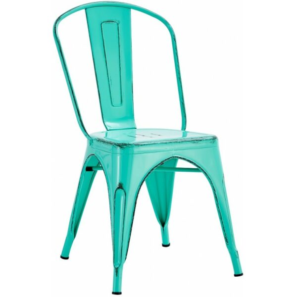 Silla tol ek vintage acero verde agua jpg