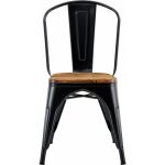 Silla tol ek wood acero negra asiento madera 1 jpg