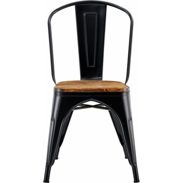 Silla tol ek wood acero negra asiento madera 1 jpg