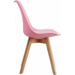 Silla torre 4p su madera polipropileno y cojin rosa 1 jpg