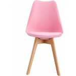 Silla torre 4p su madera polipropileno y cojin rosa 2 jpg