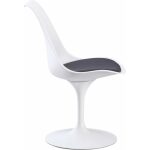 Silla tul mt metal polipropileno blanco cojin negro 1 jpg