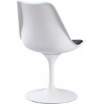 Silla tul mt metal polipropileno blanco cojin negro 2 jpg