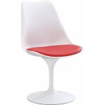 Silla tul mt metal polipropileno blanco cojin rojo jpg