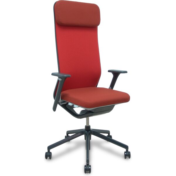 Silla YouTeam traslack Step rojo brazos 4D, base alum cabecero