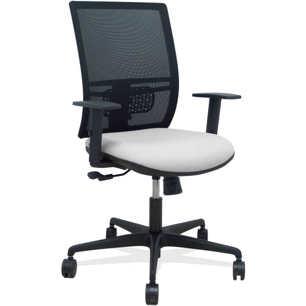 Silla Yunquera sincro malla negra bali gris claro brazo regulable
