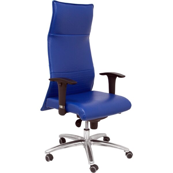 Sillón Albacete XL piel azul hasta 160kg