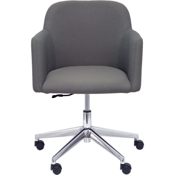 Sillón Athena giratorio tapizado era gris