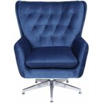 Sillon becquer giratorio regulable tapizado velvet azul 1 jpg