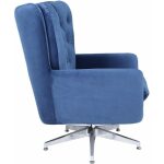 Sillon becquer giratorio regulable tapizado velvet azul 2 jpg