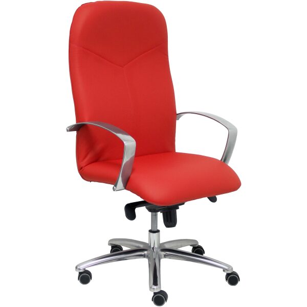 Sillón Caudete piel rojo ferrari