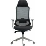Sillon de oficina aranjuez alto gris ergonomico multifuncion malla y asiento negro 1 jpg