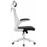 Sillon de oficina lauro alto blanco malla gris asiento negro 2 jpg